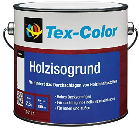 Tex-Color TC6114 Holzisogrund Weiß 0,75 Liter innen-außen