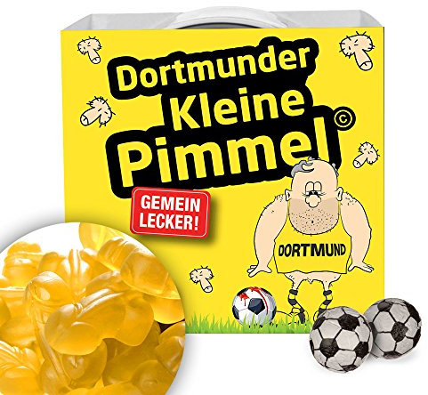 Ligakakao Dortmund Fanartikel KLEINE PIMMEL | Gemein leckere Fruchtgummis für Dortmund Fans, inklusive Messlatte zum Lachen & Vergleichen | Schalke, Bayern & Fußball Fans