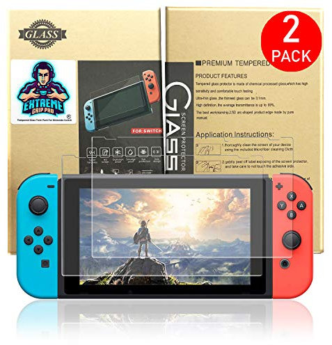 EXTREMEGRIPPRO Premium Tempered Glass Screen Protector (0.33mm) – Twin Pack (2x Screen Guards) for 6.2 Handheld Gaming Console – Bubble-Free Installation