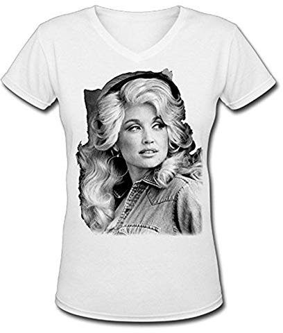 FIT Dolly Parton Summer Fashion Round Neck Looset T Shirt White