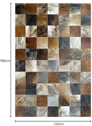 Vip Leather NEU KUHFELL Patchwork Teppich Cod 28858HRA (120 cm x 180 cm)