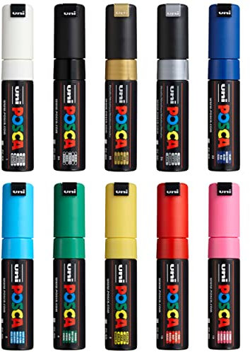 Posca Uni PC-8K Paint Pen Art Marker Pen - Starter 10 Pen Set