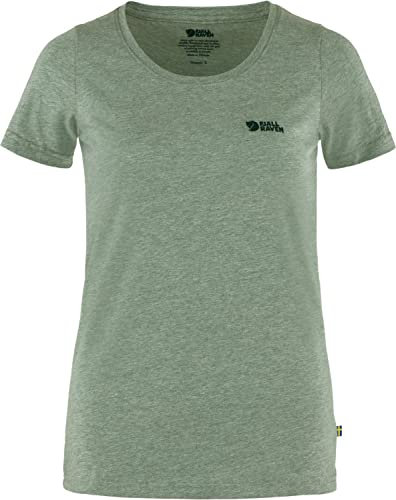 Fjallraven Damen Logo W T-Shirt, Grün (Patina Green-Melange), S