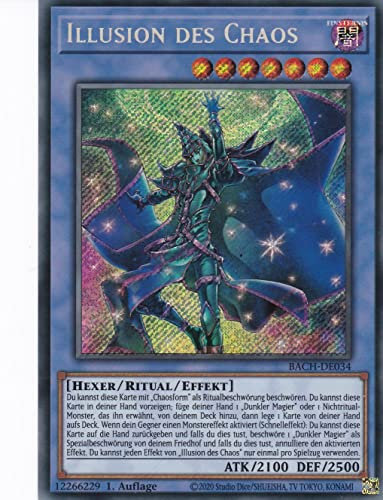 TCG BACH-DE034 - Illusion des Chaos - Secret Rare - Deutsch - 1. Auflage - im Set mit Ultrapro Toploader - Yugioh