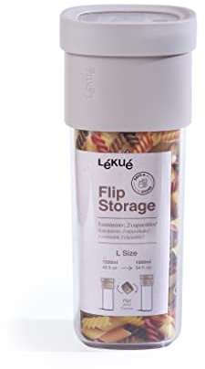 Lékué Bote de cocina para almacenar alimentos, Flip Storage talla L