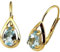 Bouton Blautopas Gold 333 Ohrringe Ohrbouton Gelbgold Damen-Ohrhänger Tropfen