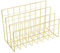 Schreibtisch-Briefablage-Organizer 3-Grid-Papierablage Briefordner-Organizer Metall-BüCherregal Goldene Briefablagen Stapelbare AufbewahrungsfäCher Aus Metall
