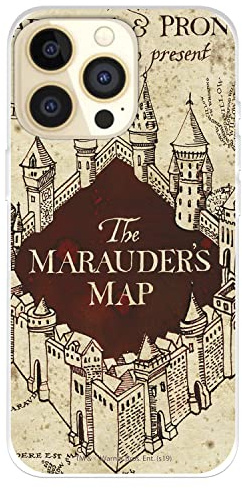 Schutzhülle für iPhone 14 Pro, offizielles Harry Potter-Design, Motiv: Marauders Map Hintergrund zum Schutz Ihres Handys, flexible Silikonhülle mit offizieller Harry Potter-Lizenz
