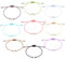 KALVICA 9/12/16 Stück Herz Freundschaftsarmband für Frauen Mädchen Handmade Herz Seil Armbänder Filigranes Herz Armband Einstellbar Armkettchen Selfmade Selfmade Jewelry als Glücksbringer