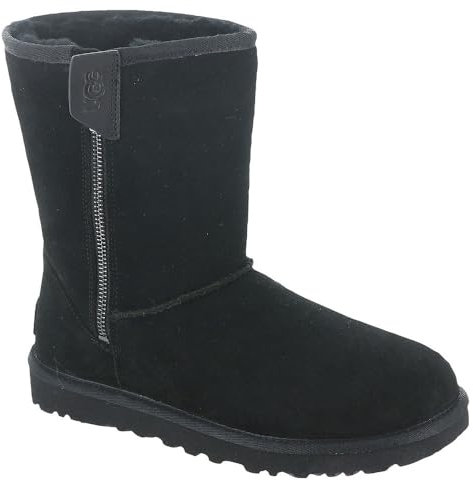 UGG Classic Short Bailey Zip, Stivale Donna, Black, 37 EU