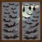 Horaldaily 91 Stück Halloween Fenster Aufkleber Klammern, Fledermäuse Schatten Fensterabziehbild für Haus Party Laden Fenster Glas Anzeige Dekoration