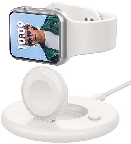 Cargador Magnética para Apple Watch, Base de Carga Plegable para Smartwatch con USB C Cable de Carga Rápida para Apple Watch Series 10/9/8/7/6/5 /4/3/SE/Ultra
