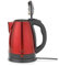 MICHELINO 1800 Watt 1,8 L Edelstahl Wasserkocher Heißwasserbereiter 360° Sockel kabellose Verwendung (rot)