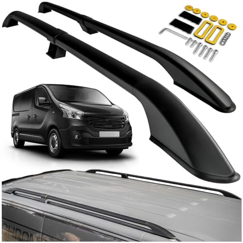 CHROMEMASTER Dachreling Dachträger Kompatibel mit Opel Vivaro 3 Short L1 2014-2019 | Zur Befestigung der Dachgepäckträger, Dachboxen oder Dachfahrradträger | Robuste Konstruktion aus Alu