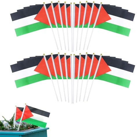 Ukisisi Palästina Flagge,palästina Flagge Gross,Palästina Mini Handfahne Flagge, Palestine Stick Flagge Lebendige Farben Und Lichtecht