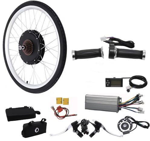 wanwanper 26'' E-bike Conversion Kit, E-bike Rear Wheel Conversion Kit, 1000W 48V E-bike Conversion Kit Electric Bike Conversion Kit, Electric Bike Retrofit Kit for 26 Inch Bikes