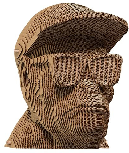 Cartonic - 3D-Puzzle Affe 'ne hören' – Set aus Karton, verwandelt sich in eine Relieffigur (See NO Evil)