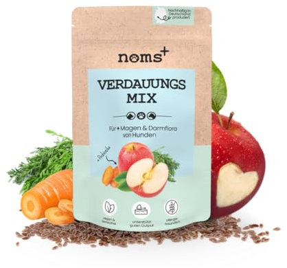 noms+ Sensitive vegane Probiotika für Hunde bei Sodbrennen, Kotfressen, Darmflora aufbauen, Förderung der Darmregulierung & Verdauung, Zoo.de Award