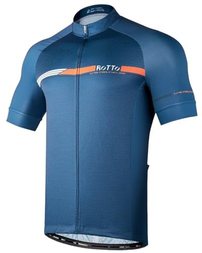 ROTTO Herren Radtrikot Fahrrad T-Shirt Kurzarm Einfache Linien Serie