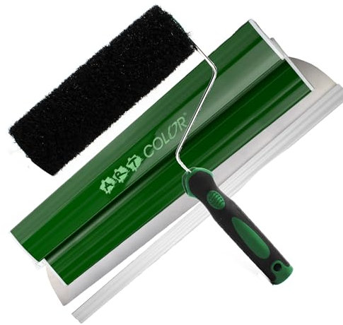 Art-Color Spachtelwalze - - Premium Nylon-Rolle für Spachtelmasse mit 2k-Griff und Stielaufnahme inkl. Art Color 60cm Flächenspachtel mit ergonomischen Z-Griff