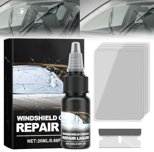 Upgrade Windshield Crack Repair Kit, 2024 New Windshield Crack Repair Fluid Window Automotive Windscreen Tool, Car Glass Repair Glue Scratch Chip Cracks Repair Kit (1 Set)