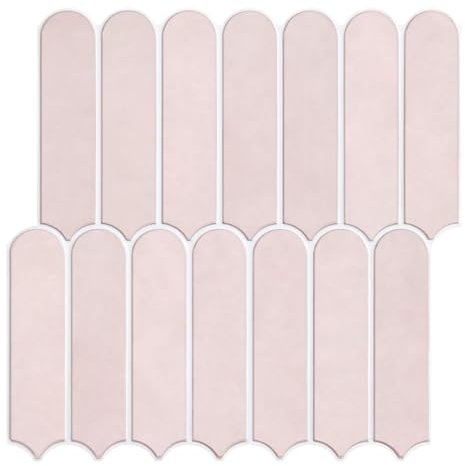 COMSTICKC Azulejos Adhesivos 3D para Pared | 10-Piezas PVC Paneles Decorativos Mate Rosa 30x30cm | Autoadhesivos para Salpicadero Cocina, Baño | Fácil Instalación y Retirada