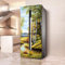 Fridge Wraps Kitchen Fridge Stickers Cover Full Doors - Village River Tree Landscape, Freezer Skins Wall Stickers for Kitchen Decal