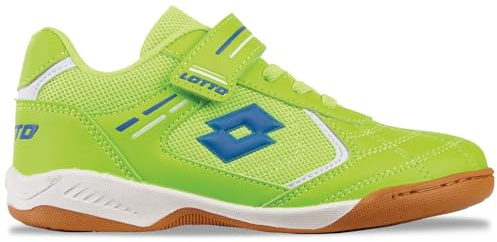 Lotto SOCCERA K Unisex Kids Sneaker, FR.Green/Blue, 30 EU