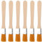 Set de 6 pinceaux, petits pinceaux plats pour le bricolage peinture murale vernis teinture colle plâtre, pinceaux en nylon, pinceaux plats avec manches en bois