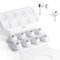 4 paia di punte in silicone per Airpods Pro/AirPods Pro 2, con foro di riduzione del rumore, bianco