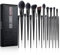 Pinceau de maquillage, EIGSHOWBEAUTY 19 PCS Ensemble de pinceaux de maquillage synthétique Premium Foundation Contour Blush Concealer Fard à paupières Blending-Noir