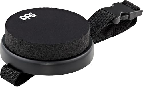Meinl Cymbals Knee Marshmallow Pad – 4 Inches – with Adjustable Leg Strap – Drum Accessory, Black (MKMP4BK)