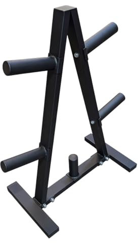 Weight Plate Tree Olympic 2 Gym Weights Storage Rack Stand - FXR Sports