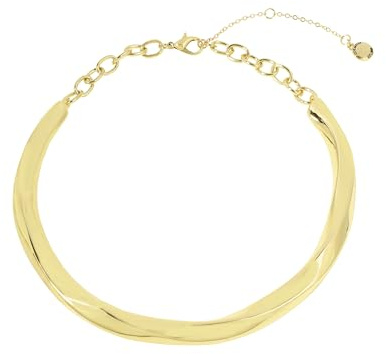 Steve Madden Geflochtene Twist-Collier-Kette für Damen | Stilvoller & Leichter Schmuck, Vergoldet