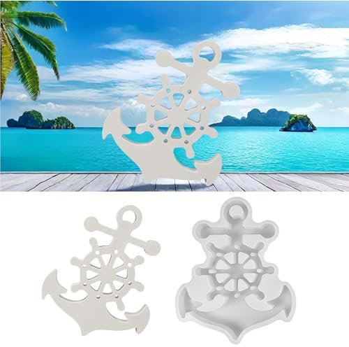 Silikonformen Gießformen Maritim, Maritime Anker Silikonformen, Sommer Gießformen für DIY Kerzen und Gipsdeko Handwerk