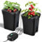 Sararoom DWC Hydrokultur Anbausystem | Hydroponic Grow Set | 27L/7 Gallonen Tiefwasserkultur, Umwälzendes Drip Garten System für Gemüse Kräuter, mit Dreieckige Abdeckung,Tropfkit, 8W Luftpumpe,2 Eimer