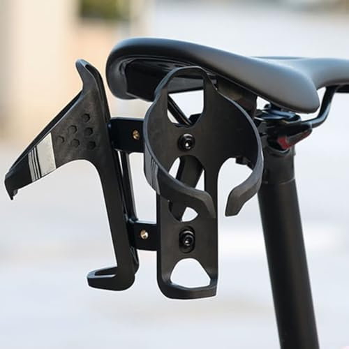 GLFLOW Fahrrad-Flaschenhalter-Adapter, doppelter Getränkehalter für Sattel, aus Aluminiumlegierung, leicht, für MTB, Rennrad, Mountainbike