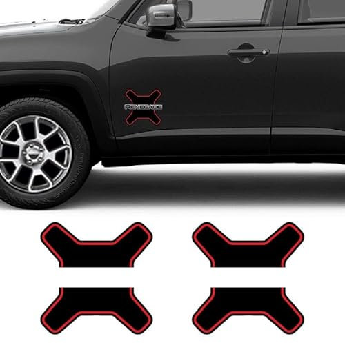 STAR SAM 4 x 4 Aufkleber für Autos, seitliche Aufkleber, kompatibel mit Jeep Renegade, Auto, Outdoor, Berge, Stern und Kreuz. (Kreuz)