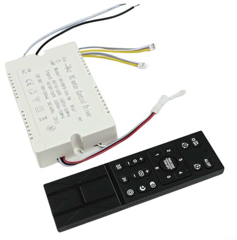 ZAMETTER Wireless Ceiling Fan Remote Control Kit Dual Power Ceiling Fan Light Remote Control Set with 6 Step Frequency Control Remote Controller Transmitter and Receiver for Living Room