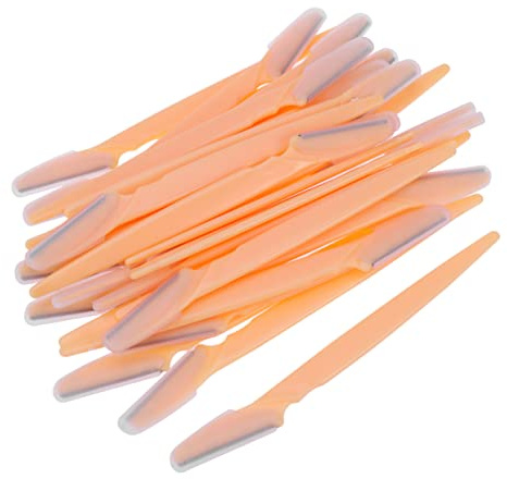 Gogogmee 30 Pezzi taglia sopracciglia per sopracciglia strumento per modellatore portatile facciali Giallo