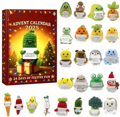 2D Acryl Emotionaler Unterstützungs-Adventskalender 2025, 24 einzigartige Werkzeuge für psychisches Wohlbefinden, für Weihnachtsstimmung, Besonderes Geschenk für Familie und Freunde