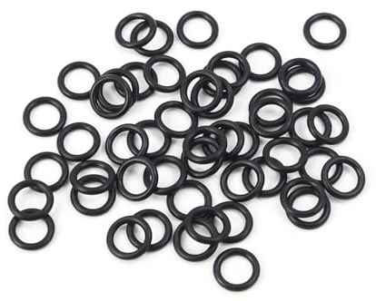 Mandouer 50 Stück Nitrilkautschuk O-Ringe, 9mm AD x 6mm ID x 1,5mm Breite | Metrische NBR Dichtungsringe, öl- und kraftstoffbeständig, für Auto, Hydraulik und Pumpen