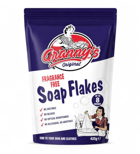 Fragrance Free Soap Flakes 425g Vegan Laundry Soap Flakes