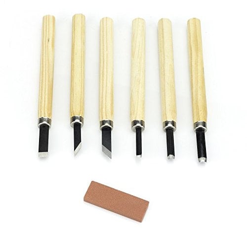 Modelcraft PCT1006 Wood Carving Set with Sharpening Stone - Silver (1-Piece)