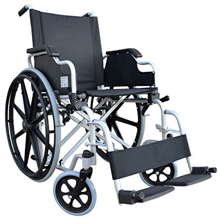 POLIRONESHOP DELO Silla de ruedas autopropulsable plegable y portátil de acero