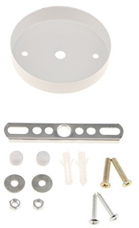 Sharplace Deckenplatte Gerade Kante Basis Montage Zubehör Halterung für Hängeleuchte Deckenlampe, Weiß