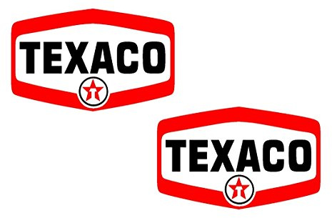 24/7stickers #333 / 2X TEXACO Aufkleber je 9x5,5cm Oldschool Retro Oldtimer Rennsport Auto Tuning Sponsoren Hot Rod USA V8