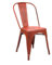 Vaukura Silla Tolix - Silla Industrial Metálica Vintage (Rojo)