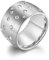 KnSam Ring Aus Edelstahl Breiter Ring Sternenhimmel Silber Ringe Für Unisex