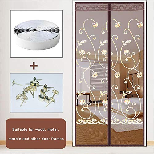 Tendina Magnetica Per Zanzariera, Zanzariera Magnetica Per Porte - Rete Di Ottima Qualità, Tenda Zanzariera Per Porte D'ingresso,Porte, Cortili,D,100×220cm(40×87)